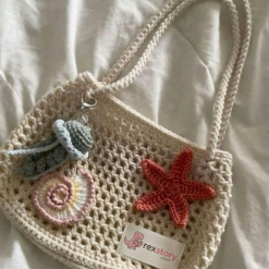 handmade crochet bag soft eco friendly tote