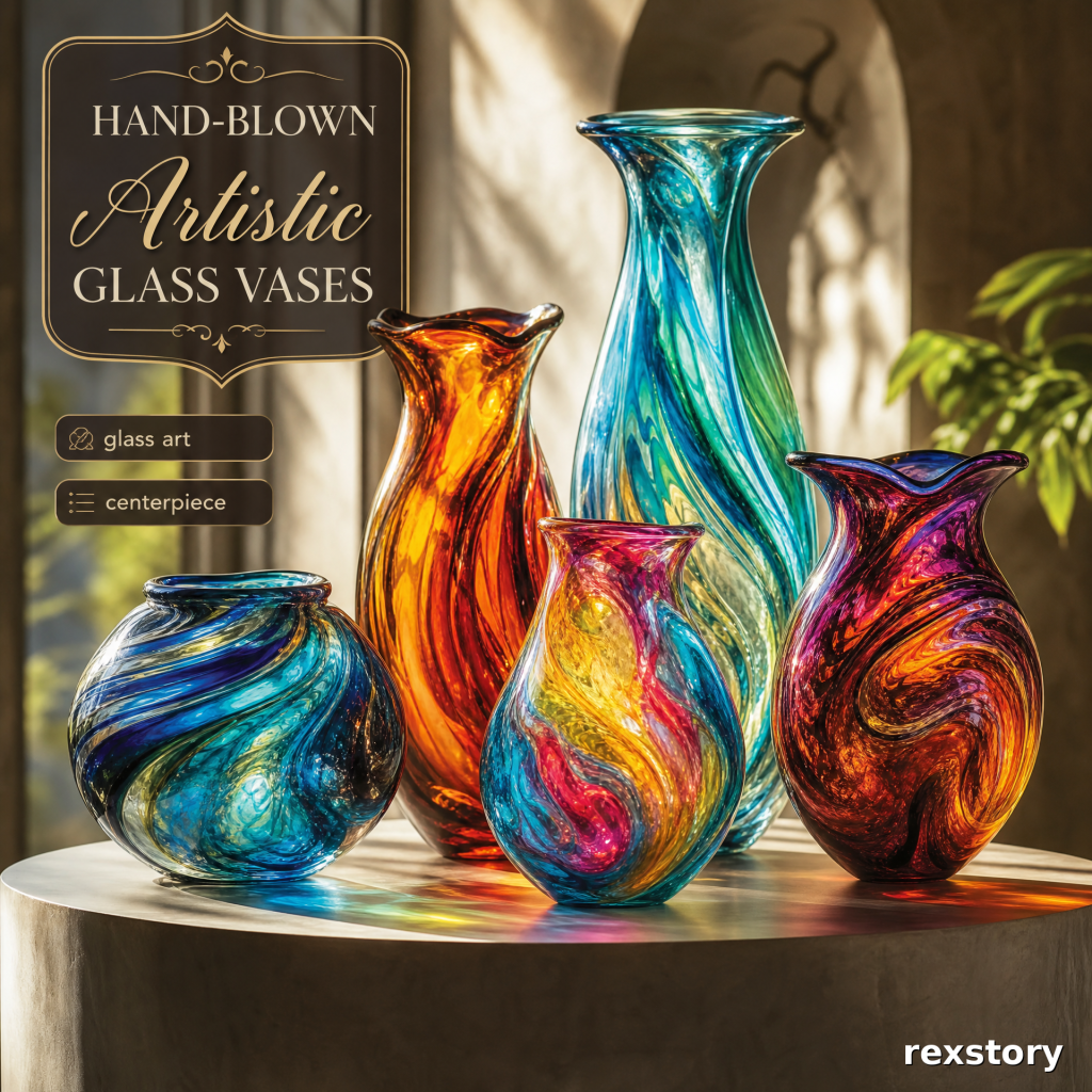 Hand-Blown Glass Vases